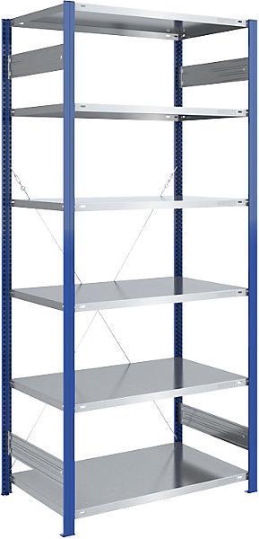 Actual product image eurokraft pro Storage boltless shelving, shelf uprights blue