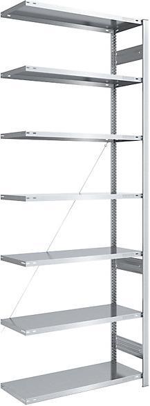 Actual product image eurokraft pro Storage boltless shelving unit, galvanised, lightweight construction