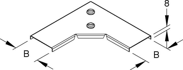 Produktbild Niedax NIE RESKDV100 Deckel fÃ¼r Bogen 90Â° B: 104mm bandverz.DIN EN 10346 Dr.V. (20 cm)