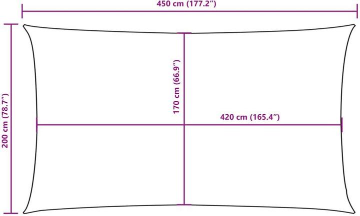 Produktbild vidaXL Sonnensegel (200 x 450 cm)