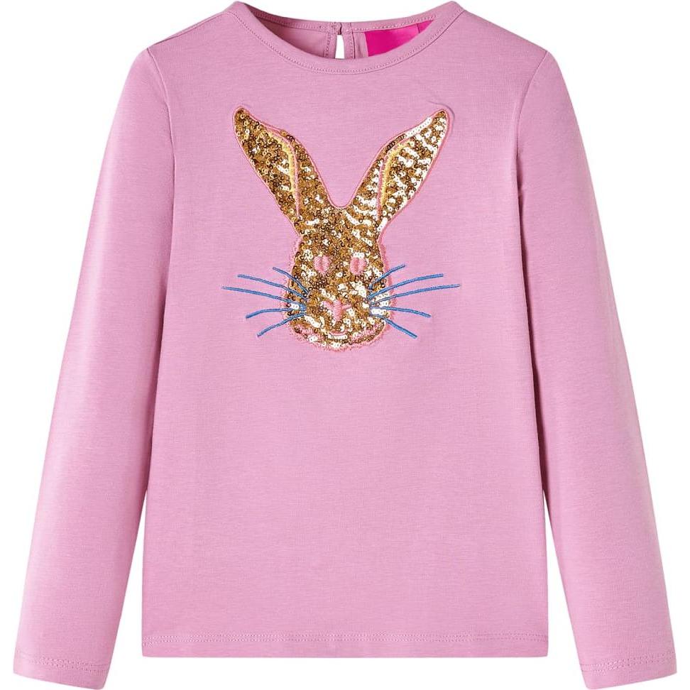 VidaXL, Unisex, Shirt, Kinder-Langarmshirt Dunkelrosa 116,Material: 95 % Baumwolle, Rosa, (116)