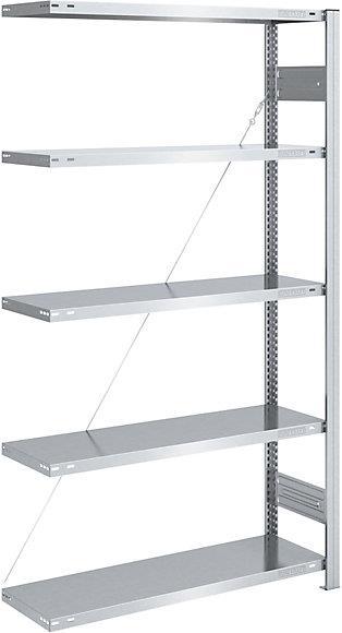 Actual product image eurokraft pro Storage boltless shelving unit, galvanised, lightweight construction