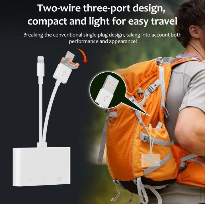 Image du produit PowerGuard DualHeadConnect USB-C/USB-A Lightning USB Ethernet & Charge-In (USB-A, USB-C, Lightning)