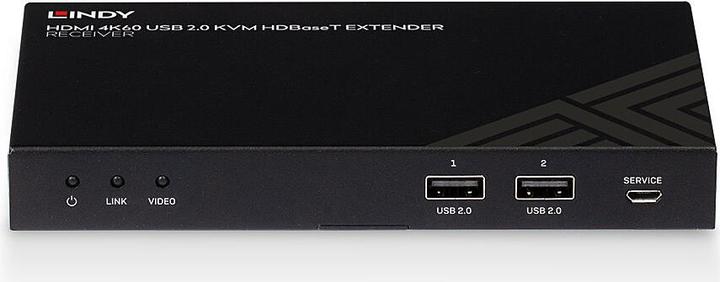 Produktbild Lindy 150m HDMI 4K60, IR, RS232 HDBT KVM Extender Receiver, kompatibel mit 38387-8