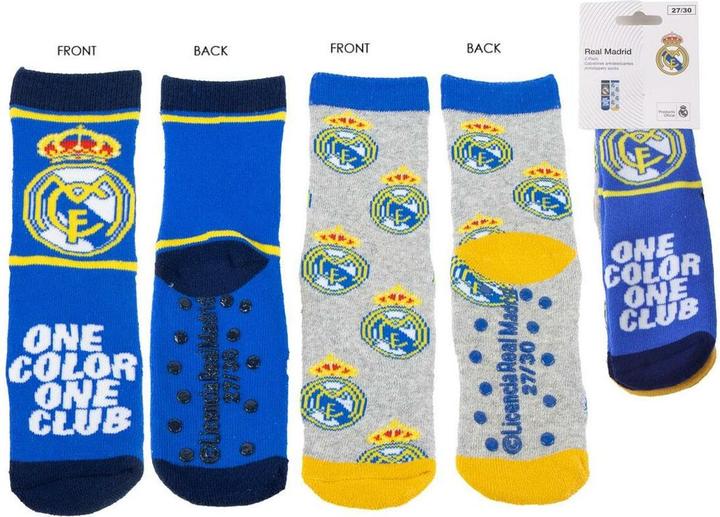 Immagine prodotto Disney Anti-Rutsch-Socken mit Applikationen - Real Madrid (Confezione da 2, 35 - 38)