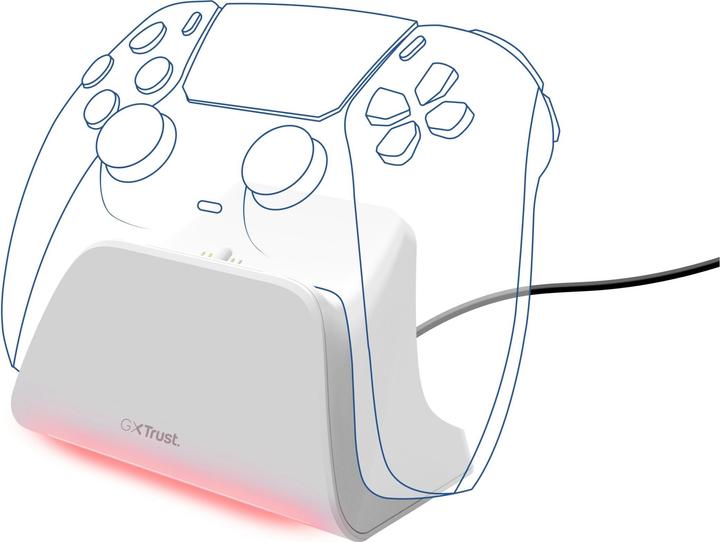 Produktbild Trust GXT255W CHARGE STAND PS5 WHITE (PS5)