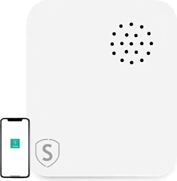 SIGN Capteur de vibrations WiFi pour maison intelligente - Blanc