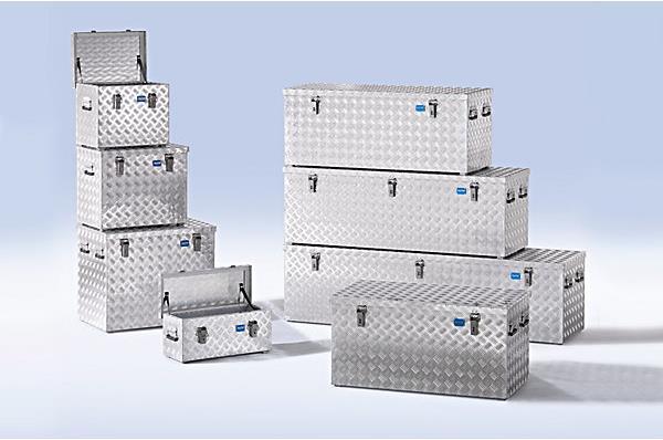 Actual product image kaiserkraft Aluminium transport box checker plate