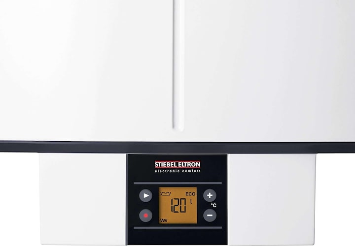 Actual product image Stiebel Eltron SHZ 100 LCD wall-mounted cylinder, pressure-resistant, desired temperature accurate to the degree