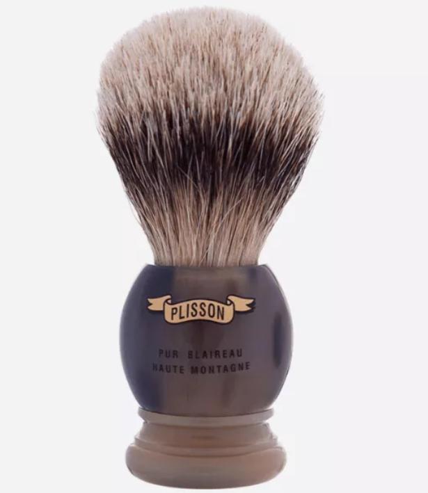 Actual product image Plisson 1808 Plisson shaving brush Haute Montagne with buffalo horn handle (Shaving brush)