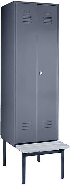 Actual product image Wolf Clothes locker with bench underneath (60 cm, 214 cm)
