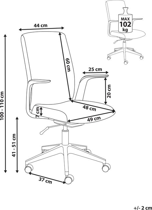 Produktbild Beliani Captain (48 - 58 cm)