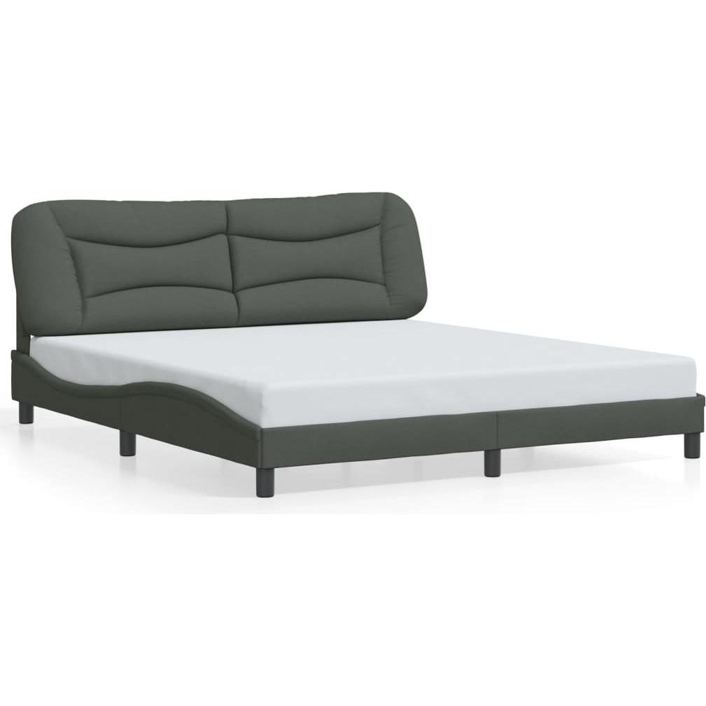 VidaXL, Bett, Bettgestell mit LED Stoff (180 x 200 cm)