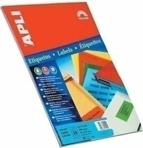 Apli Spalvotieji APLAI, 70x37mm, apvalūs, geltoni, 20 arkų.