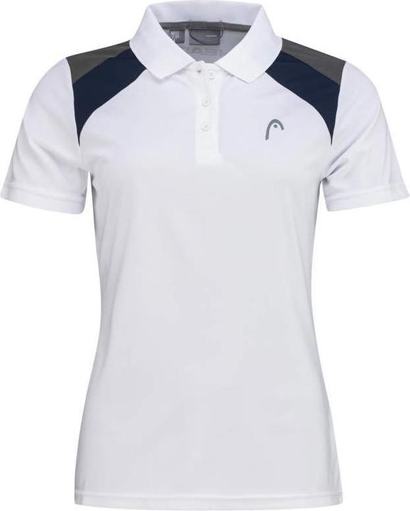 Produktbild Head Club Tech Polo Shirt W weiss/dunkelblau (XL)