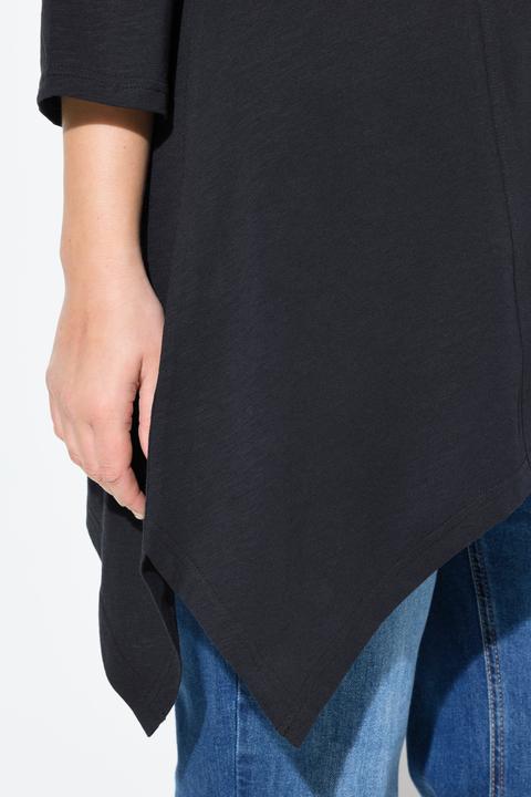 Produktbild Ulla Popken Shirt, Zipfelsaum, V-Ausschnitt, 3/4-Arm (50, 52)