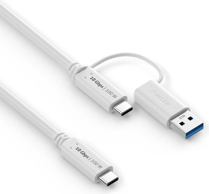 Productafbeelding Purelink USB-C>C kabel 1m (1 m, USB 3.2 Gen 2, 100 W)