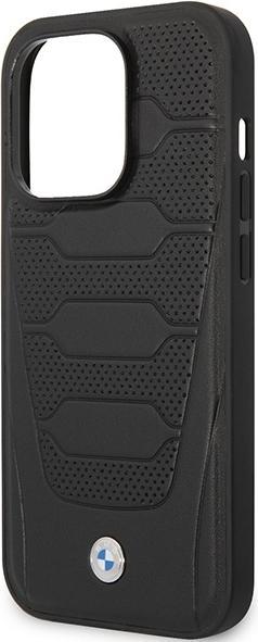 Produktbild BMW Etui BMHMP14L22RPSK iPhone 14 Pro 6,1" czarny/black Leather Seats Pattern MagSafe (Apple iPhone 14 Pro)