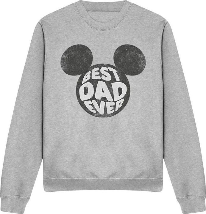 Disney Unisex Adult Best Dad Ever Mickey Mouse Sweatshirt