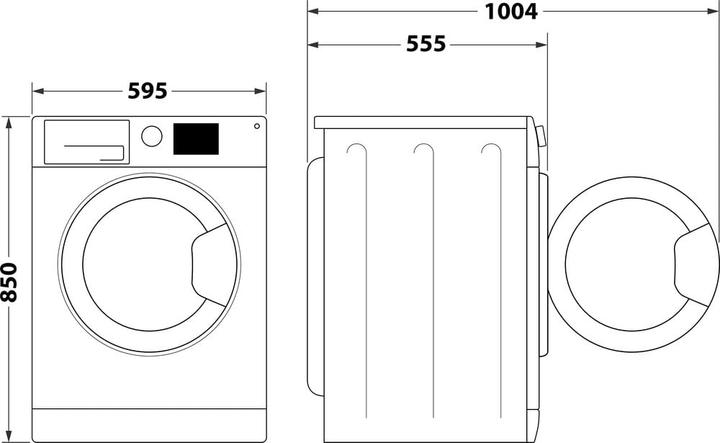 Actual product image Indesit Freestanding washer-dryer BDE 96436 WKV IT - BDE 96436 WKV IT