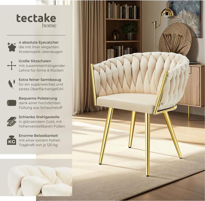 Actual product image tectake Esszimmerstuhl Astano 4er Set