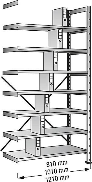 Actual product image kaiserkraft File and archive boltless shelving, galvanized
