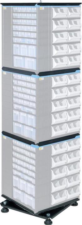 Actual product image eurokraft pro VARIOPLUS PRO revolving stand, HxWxD 1710 x 445 x 445 mm, can be fitted out as