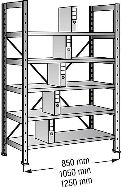 Actual product image kaiserkraft File and archive boltless shelving, galvanized