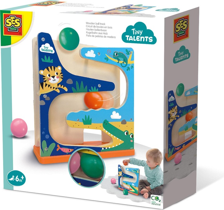Image du produit Ses Tiny Talents Circuit de billes en bois Crocodile