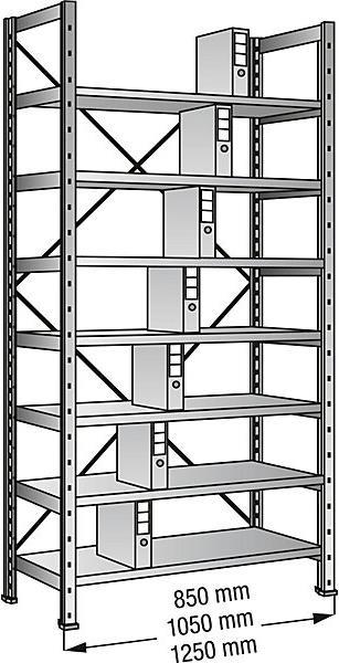Actual product image kaiserkraft File and archive boltless shelving, galvanized