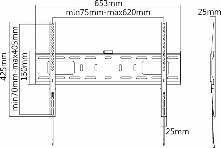 Actual product image Reflecta PLANO Flat 70-6040 (Wall, 50 kg, 37" - 70")
