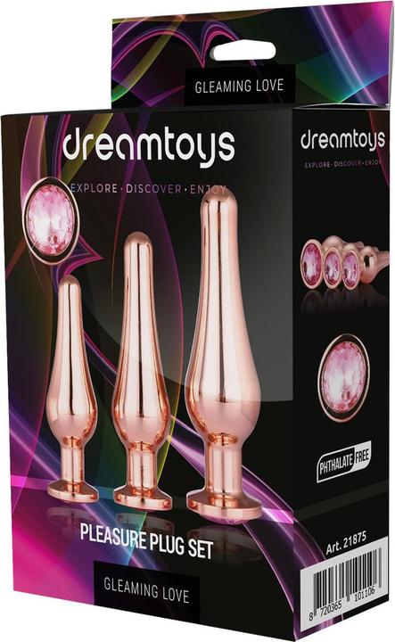 Actual product image Dream Toys GLEAMING LOVE anal plug gold one size fits all