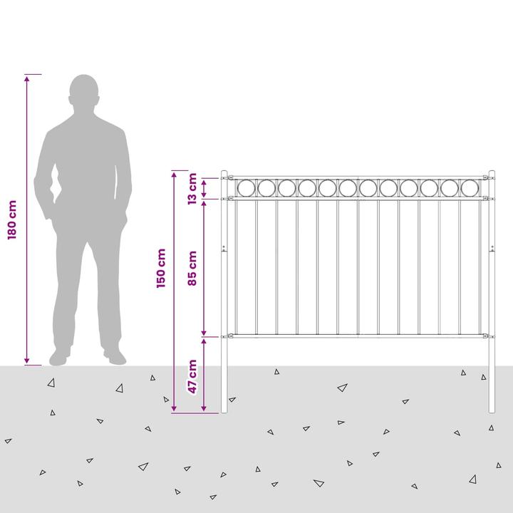 Produktbild vidaXL Moderner Zaun