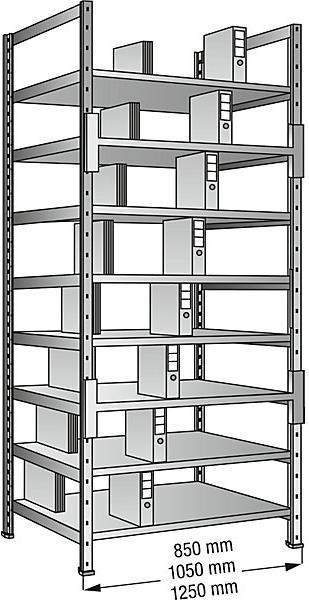 Actual product image kaiserkraft Folder and archive boltless shelving, galvanised