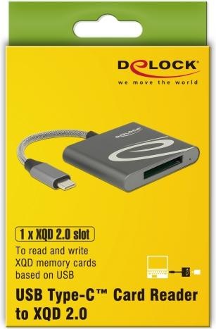 Immagine prodotto Delock Lettore di schede USB-C esterno per schede di memoria XQD 2.0 (USB-C)