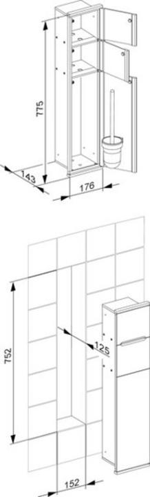 Produktbild Keuco Modul WC 1 PLAN INTEGRAL WC-Papierhalter Toil.bü.ga. vc/Alu li