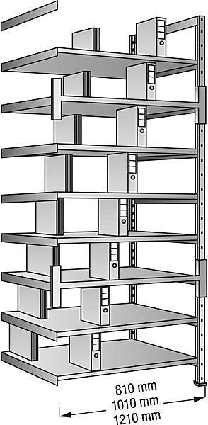 Actual product image kaiserkraft File and archive boltless shelving, galvanized