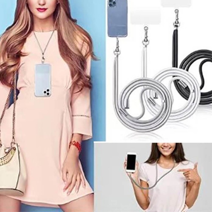 Immagine prodotto Cover-Discount Catena portacellulare universale da collo bianca