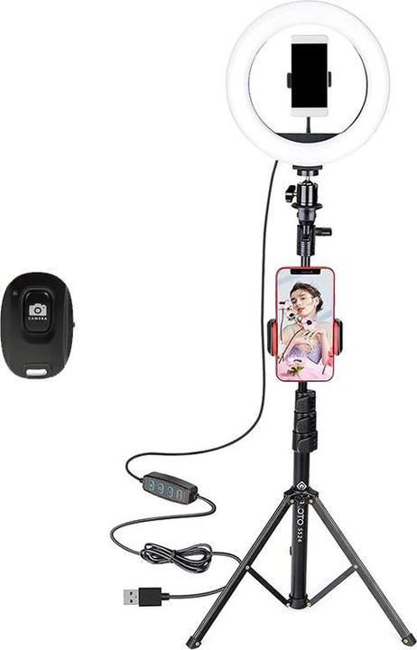 Actual product image Cbx 10" selfie LED ring light set with flexible tripod and 3 light modes (Ring light, Video light)