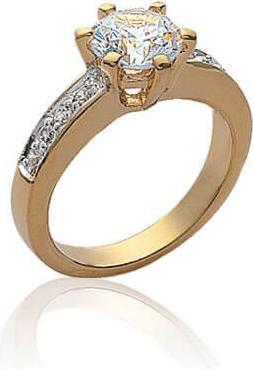 Actual product image Lara BAGUE AM - GR. 54 - BICOLORE - ZIRCONIA (54)