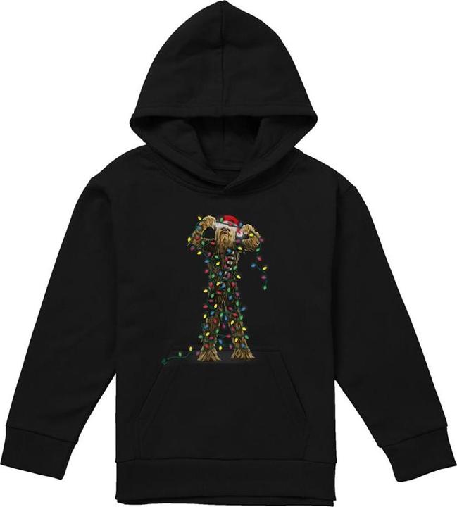 Produktbild Star Wars Christmas Chewbacca Tangled Lights Kapuzenpullover meliert (128)