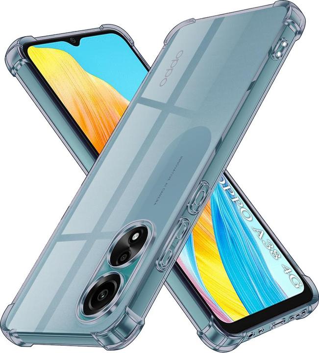 Actual product image Techsuit - Shockproof Clear Silicone - Oppo A38 / A18 - Smoke Black (Oppo A18, Oppo A38)