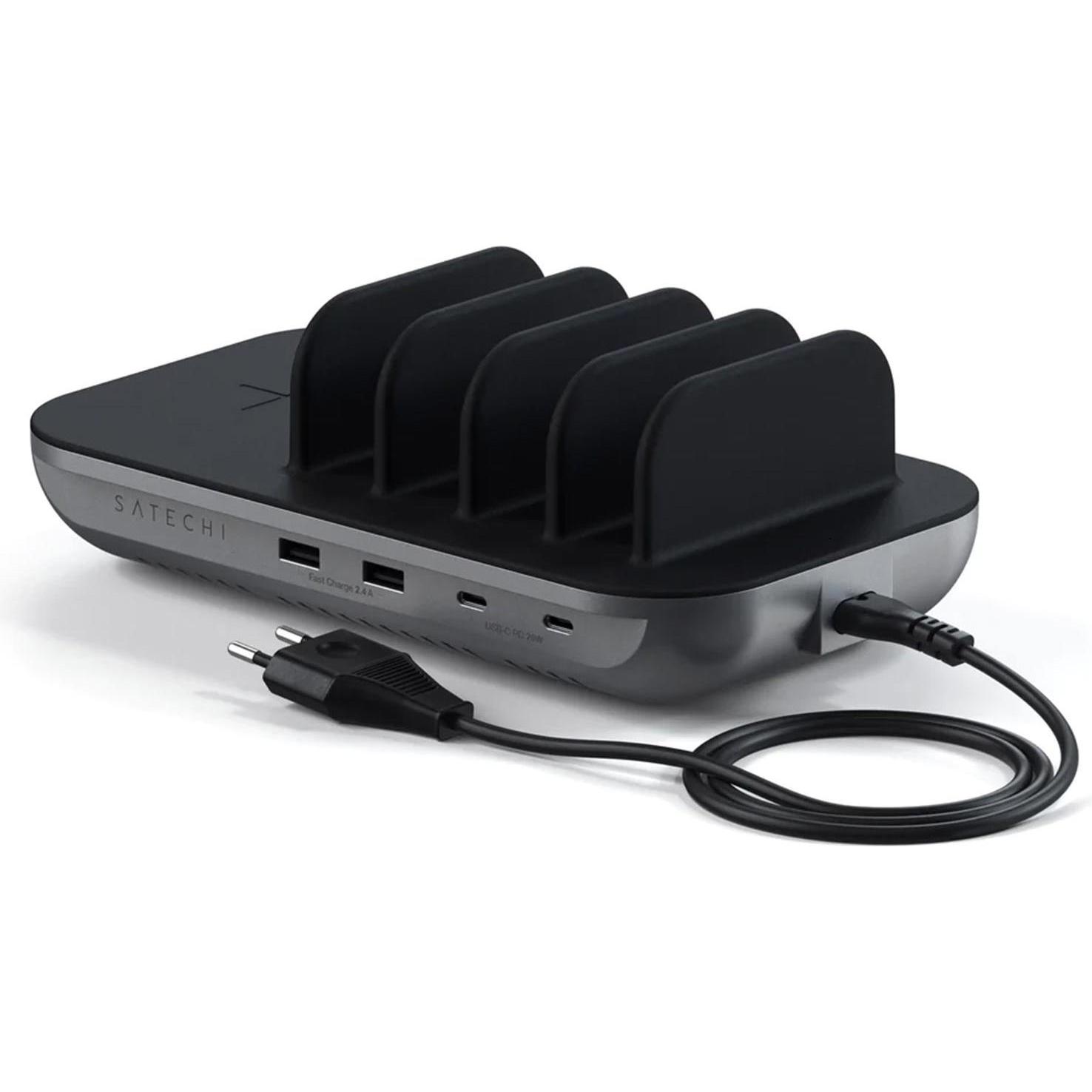 Thumbnail - Satechi 5 Port MultiDevice Charging Station (20 W), USB Ladegerät, Grau