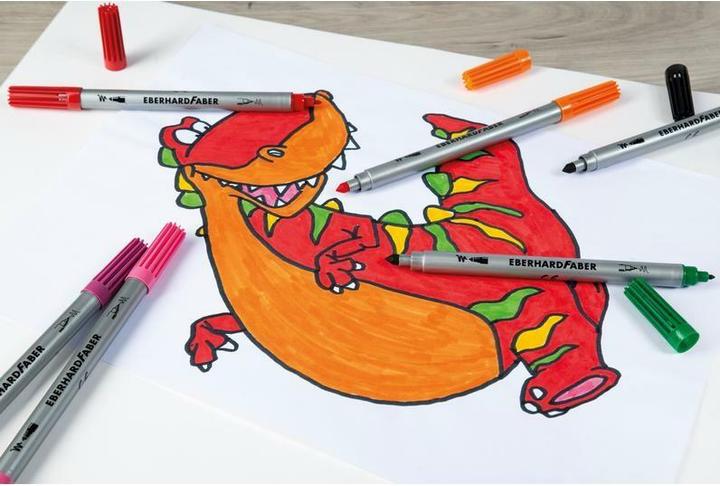 Image du produit EberhardFaber Stylos à pointe en fibre double, boîte en carton de 10 pièces (10x)