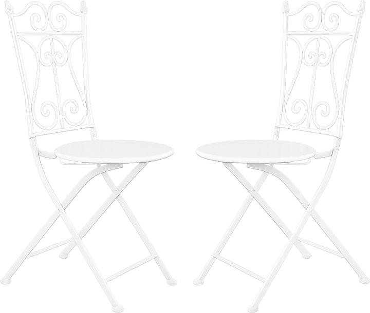 Produktbild HTI-Living Bistro Sitzgruppe Metall Creme Tisch mit 2 Stühlen Balkon Set Gartenmöbel