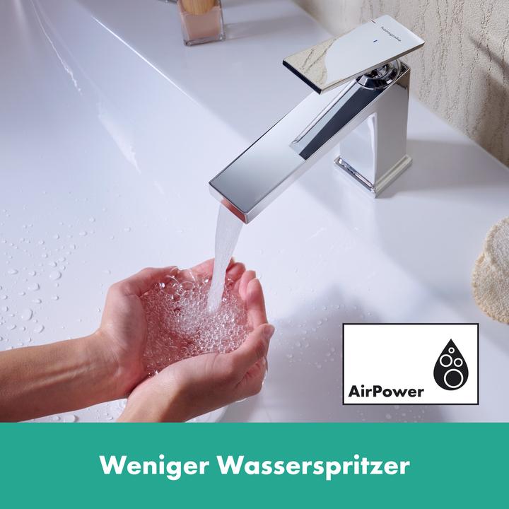 Productafbeelding hansgrohe Tecturis E ngreeps wastafelkraan 110 CoolStart met trekwaste chroom