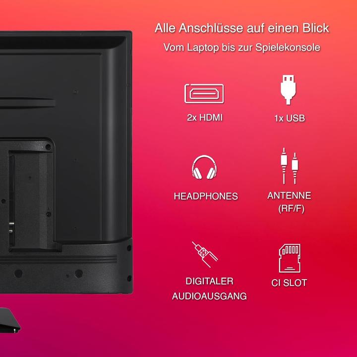 Produktbild Telefunken XH32N750M (80 cm (32 Zoll), schwarz, WXGA, Triple Tuner, Mediaplayer) (32", LED, HD ready)