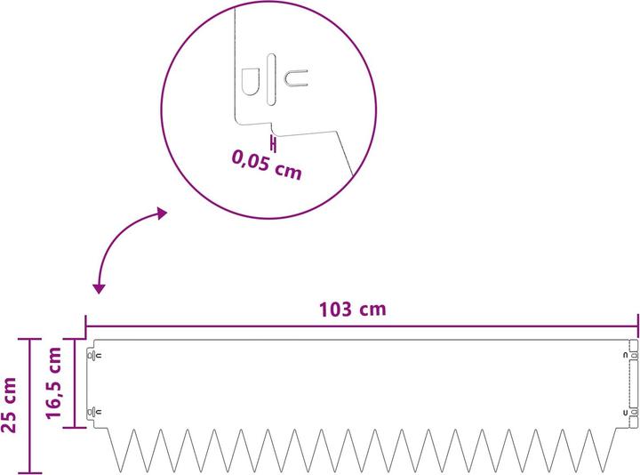 Produktbild vidaXL Raseneinfassung (103 cm)