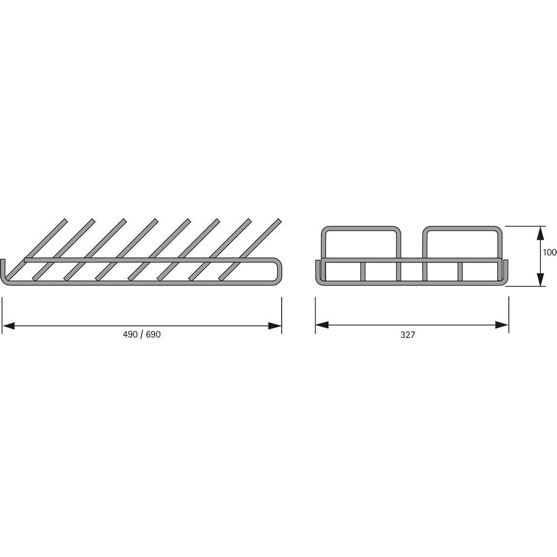 Thumbnail - Hettich, Möbelausstattung, Schrägablage flach, T 530 mm Systema Top (1 Stk.)