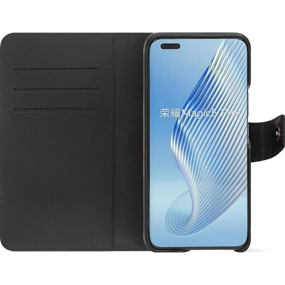 Noreve Lederschutzhülle Honor Magic5 Pro (Honor Magic5 Pro), Smartphone Hülle, Braun